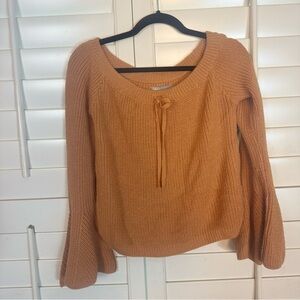 ASOS Cider Orange Long Sleeve Sweater with Bell Sleeves size 4